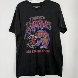 Toronto Raptors 2019 NBA Champions Graphic Tee Black Size Large
